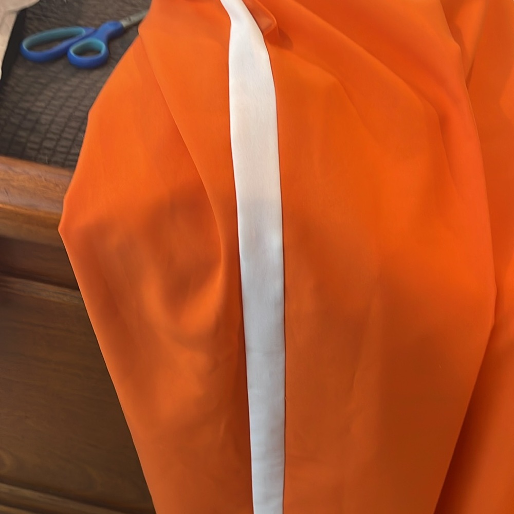 ASOS orange stripe pant and ASOS white tee - Picture 6 of 7